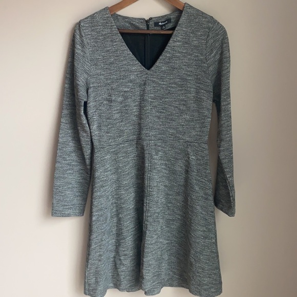 Madewell Bridgewalk V-Neck Long Sleeve Dress Size 10 - Picture 4 of 8